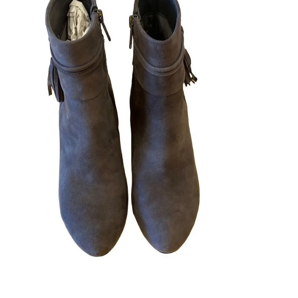 Bandolino Gray leather suede ankle boots Sz.6